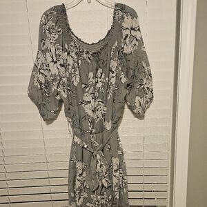 Green floral dress by Maurices